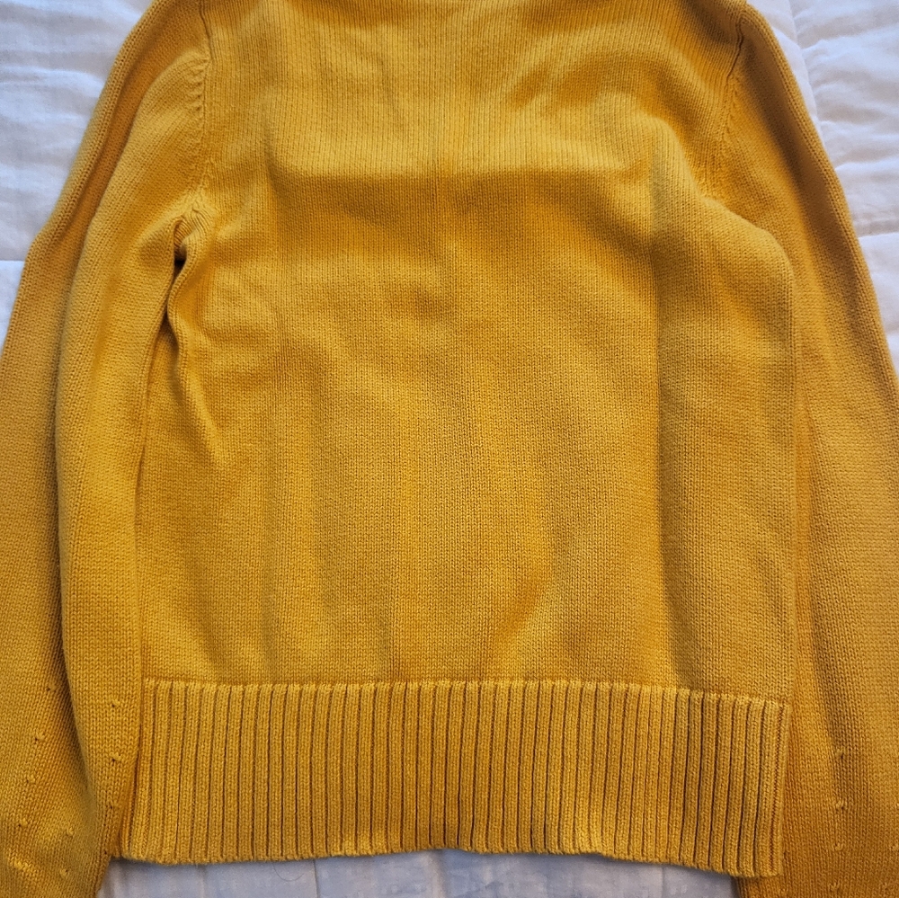 Talbots Yellow Sweater with Ruffle Detail - Picture 4 of 4